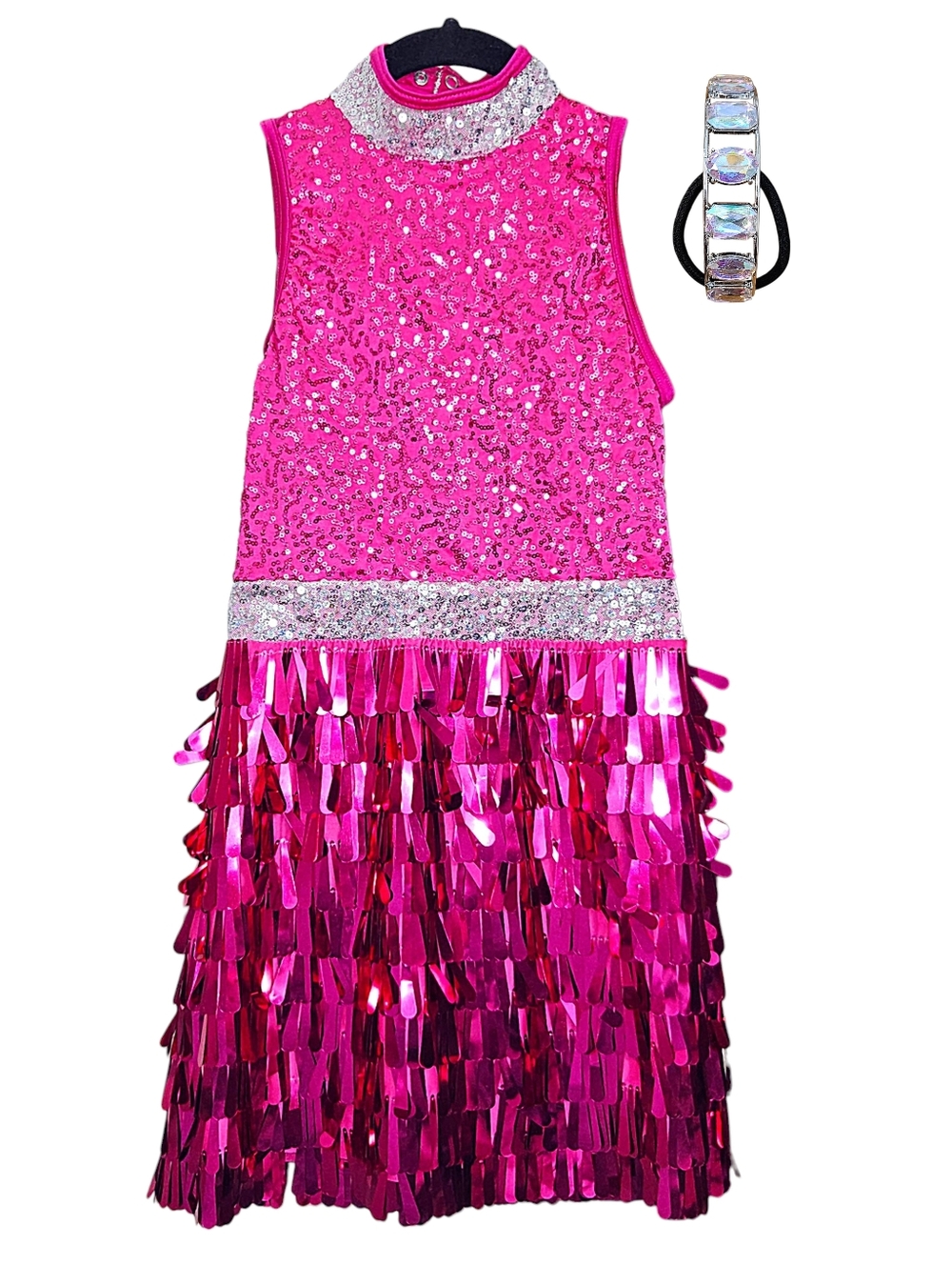 Weissman Studio Exclusive Pink Sparkly Sequins Good Vibrations Dance Costume MC